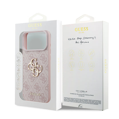 Coque pour Apple iPhone 18 Pro / 17 Pro, Guess, 4G Big Logo, Rose