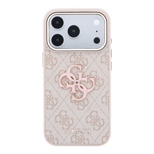 Hoes voor Apple iPhone 18 Pro / 17 Pro, Guess, 4G Big Resin Logo, Roze