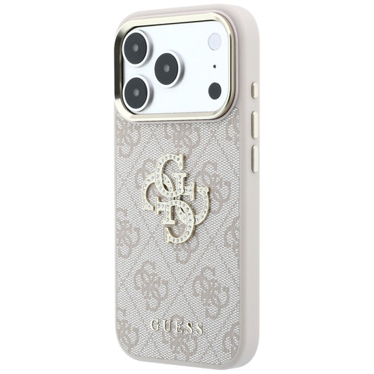 Hülle für Apple iPhone 18 Pro / 17 Pro, Guess, 4G Big Strass Logo, Rosa