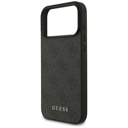 Hülle für Apple iPhone 18 Pro / 17 Pro, Guess, 4G Classic Logo, Schwarz