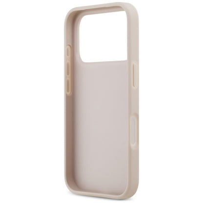 Coque pour Apple iPhone 18 Pro / 17 Pro, Guess, 4G Double Card Triangle, rose