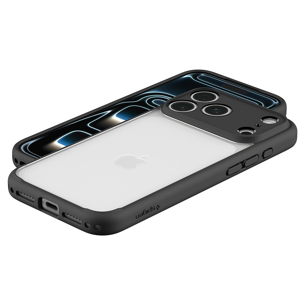 Hülle für Apple iPhone 18 Pro / 17 Pro, Spigen, Ultra Hybrid, Matt Schwarz ACS12154