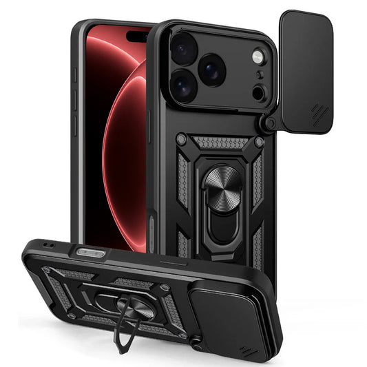 Coque pour Apple iPhone 18 Pro / 17 Pro, Techsuit, CamShield, Noire