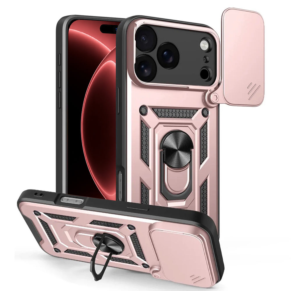 Coque pour Apple iPhone 18 Pro / 17 Pro, Techsuit, CamShield, Rose Doré