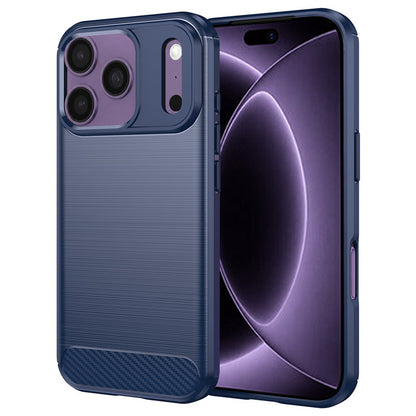 Coque pour Apple iPhone 18 Pro / 17 Pro, Techsuit, Carbone, Bleue