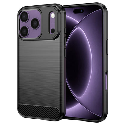 Hoes voor Apple iPhone 18 Pro / 17 Pro, Techsuit, Carbon, Zwart