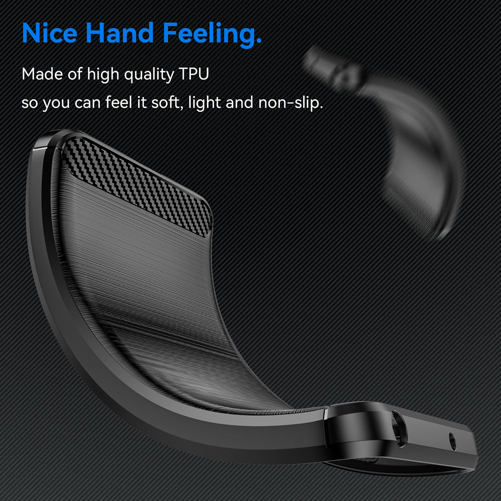 Hoes voor Apple iPhone 18 Pro / 17 Pro, Techsuit, Carbon, Zwart
