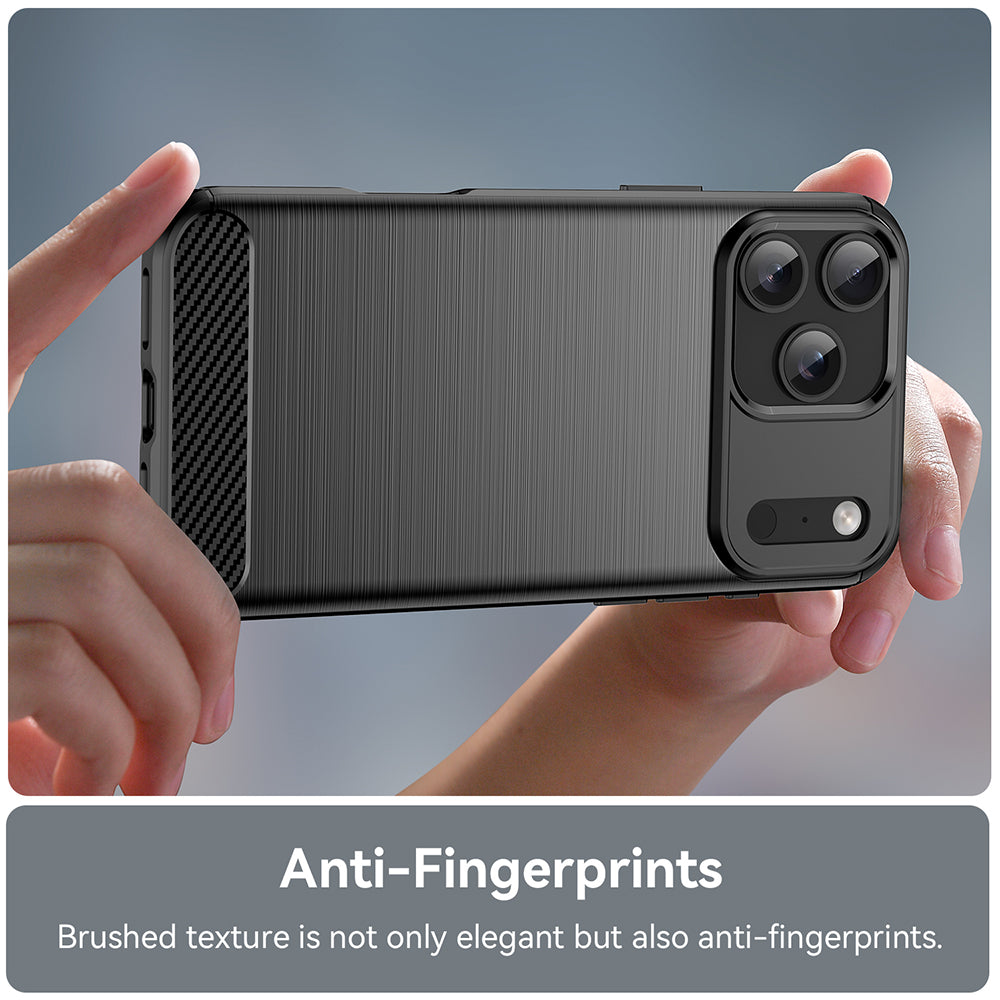Hoes voor Apple iPhone 18 Pro / 17 Pro, Techsuit, Carbon, Zwart