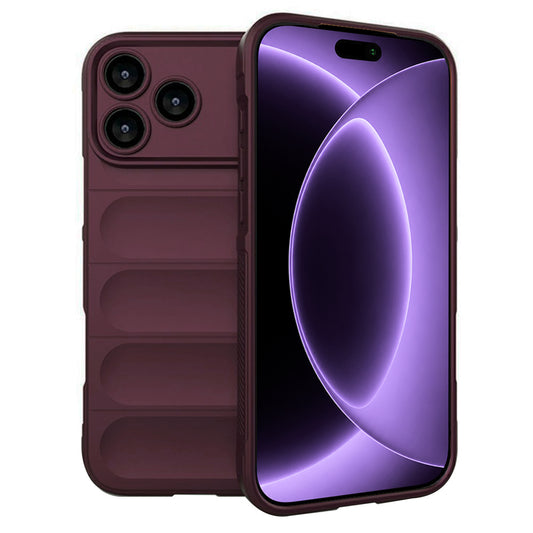 Hoesje voor Apple iPhone 18 Pro / 17 Pro, Techsuit, Magic Shield, Wijnrood