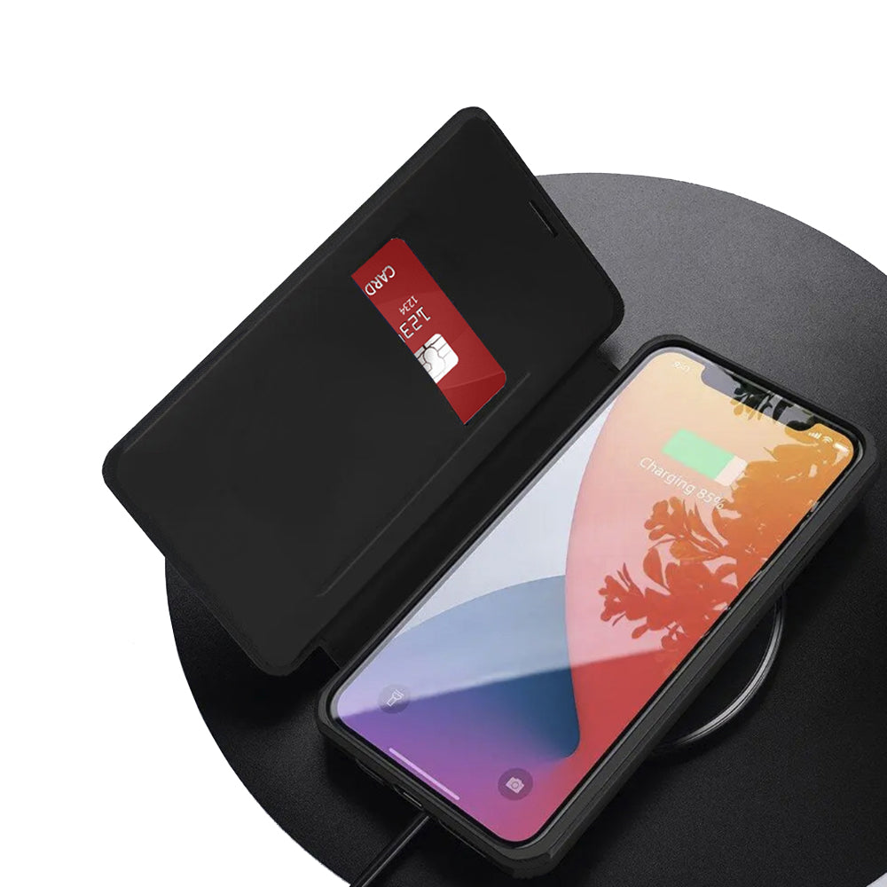 Hülle für Apple iPhone 18 Pro / 17 Pro, Techsuit, Magskin Book, Schwarz