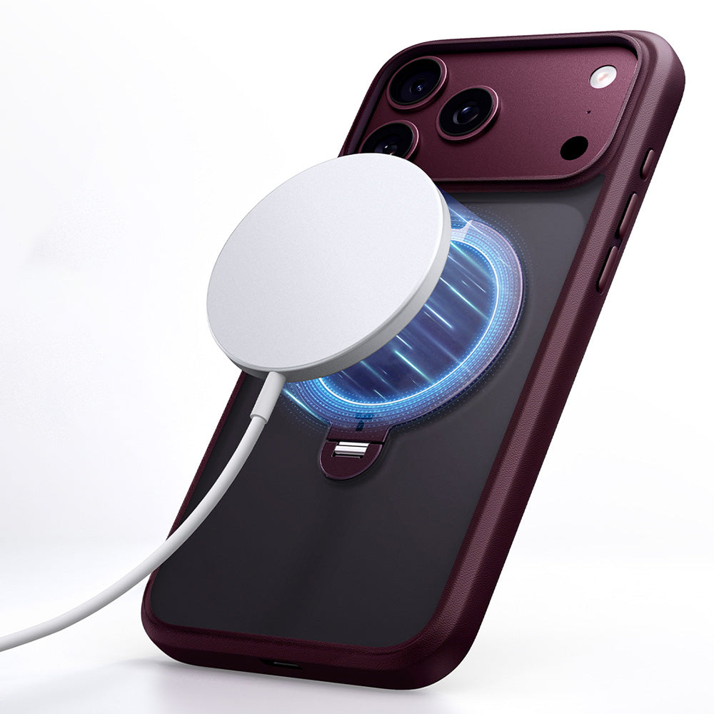 Coque MagSafe pour Apple iPhone 18 Pro / 17 Pro, Torras, Ostand Spin, Violet