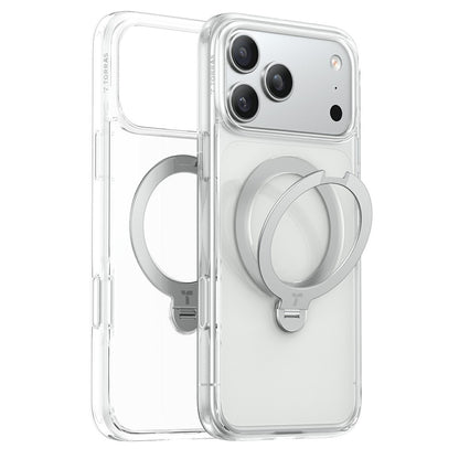 Coque MagSafe pour Apple iPhone 18 Pro / 17 Pro, Torras, Ostand Spin, Transparente