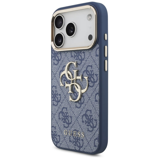 Coque pour Apple iPhone 18 Pro Max / 17 Pro Max, Guess, 4G Big Classic Logo, Bleue