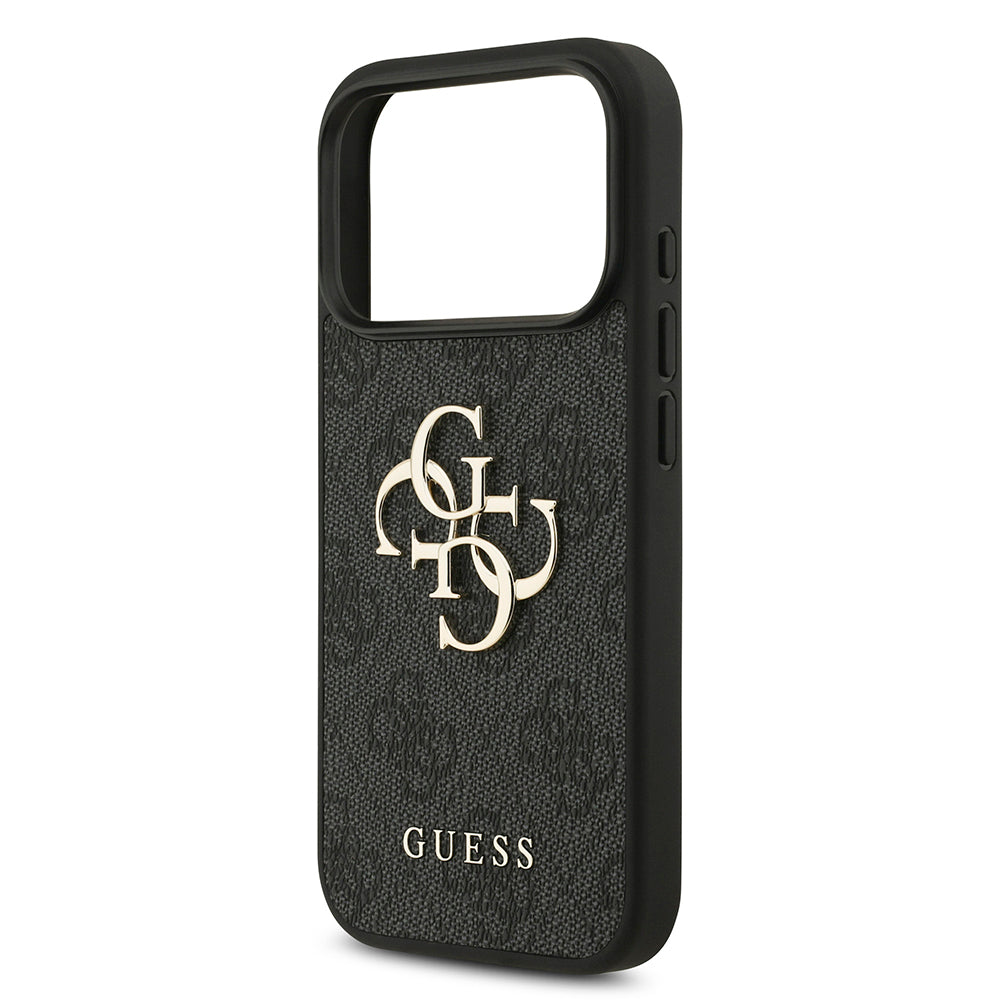 Coque pour Apple iPhone 18 Pro Max / 17 Pro Max, Guess, 4G Big Logo, Noire