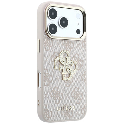 Coque pour Apple iPhone 18 Pro Max / 17 Pro Max, Guess, 4G Big Strass Logo, Rose