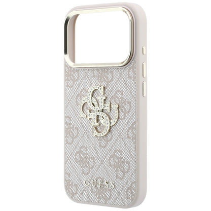 Coque pour Apple iPhone 18 Pro Max / 17 Pro Max, Guess, 4G Big Strass Logo, Rose