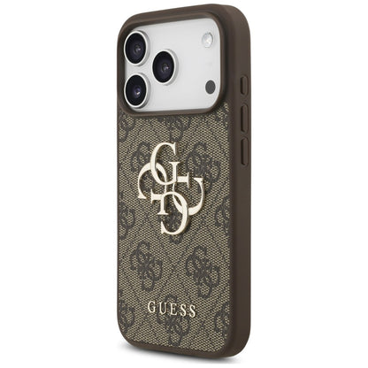 Hoes voor Apple iPhone 18 Pro Max / 17 Pro Max, Guess, 4G Classic Logo met band, Bruin