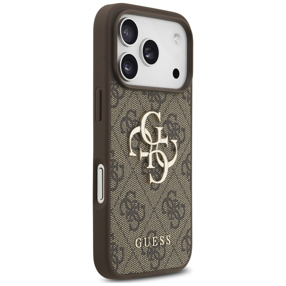 Hoes voor Apple iPhone 18 Pro Max / 17 Pro Max, Guess, 4G Classic Logo met band, Bruin