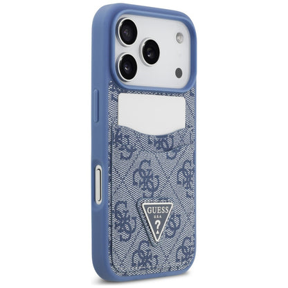 Hülle für Apple iPhone 18 Pro Max / 17 Pro Max, Guess, 4G Double Card Triangle, Blau