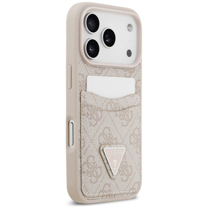 Hülle für Apple iPhone 18 Pro Max / 17 Pro Max, Guess, 4G Double Card Triangle, Rosa