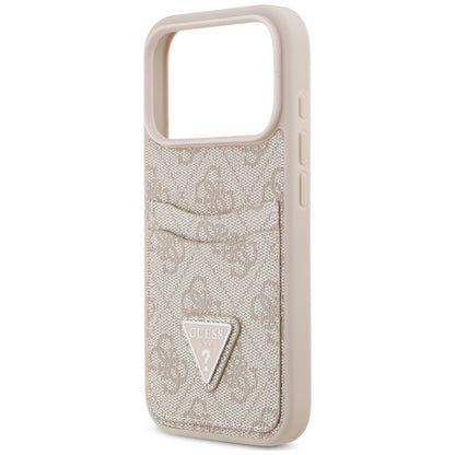 Hülle für Apple iPhone 18 Pro Max / 17 Pro Max, Guess, 4G Double Card Triangle, Rosa