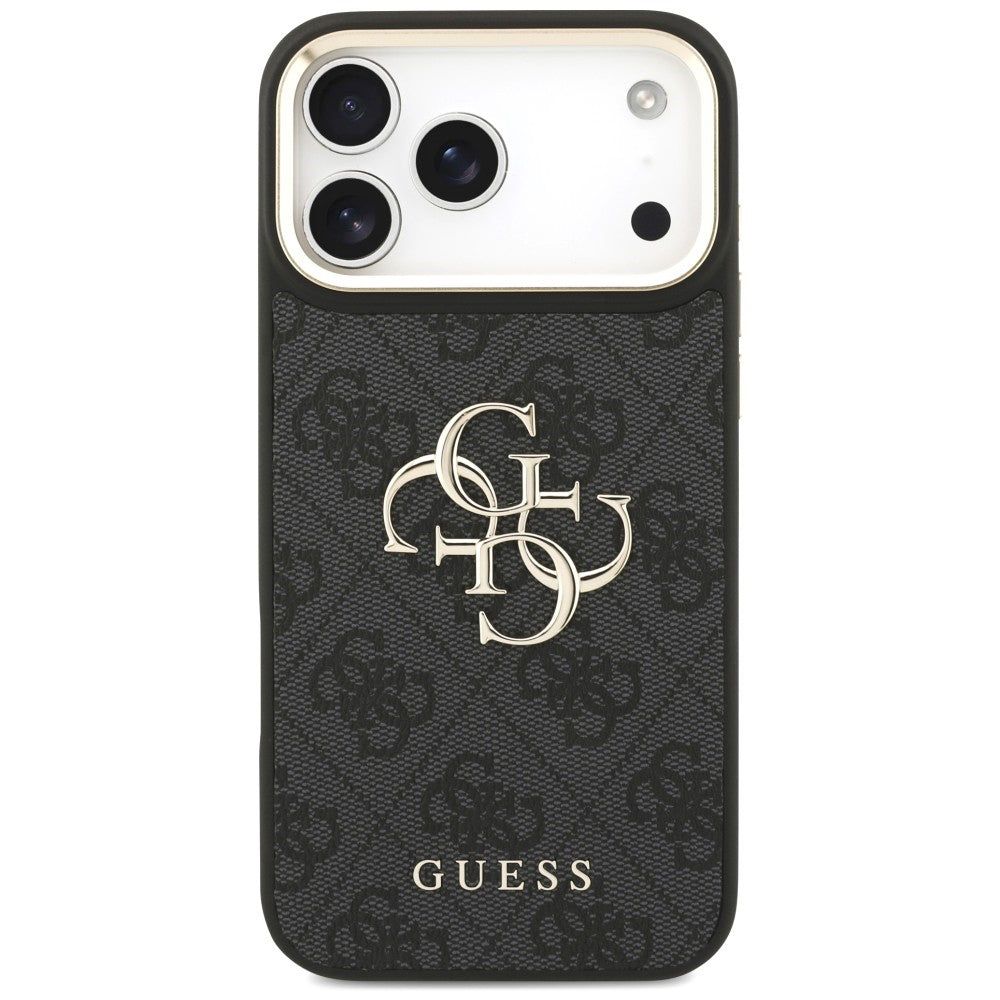 Hoesje voor Apple iPhone 18 Pro Max / 17 Pro Max, Guess, Big 4G Classic Logo & Big Strap Metal Buttons, zwart