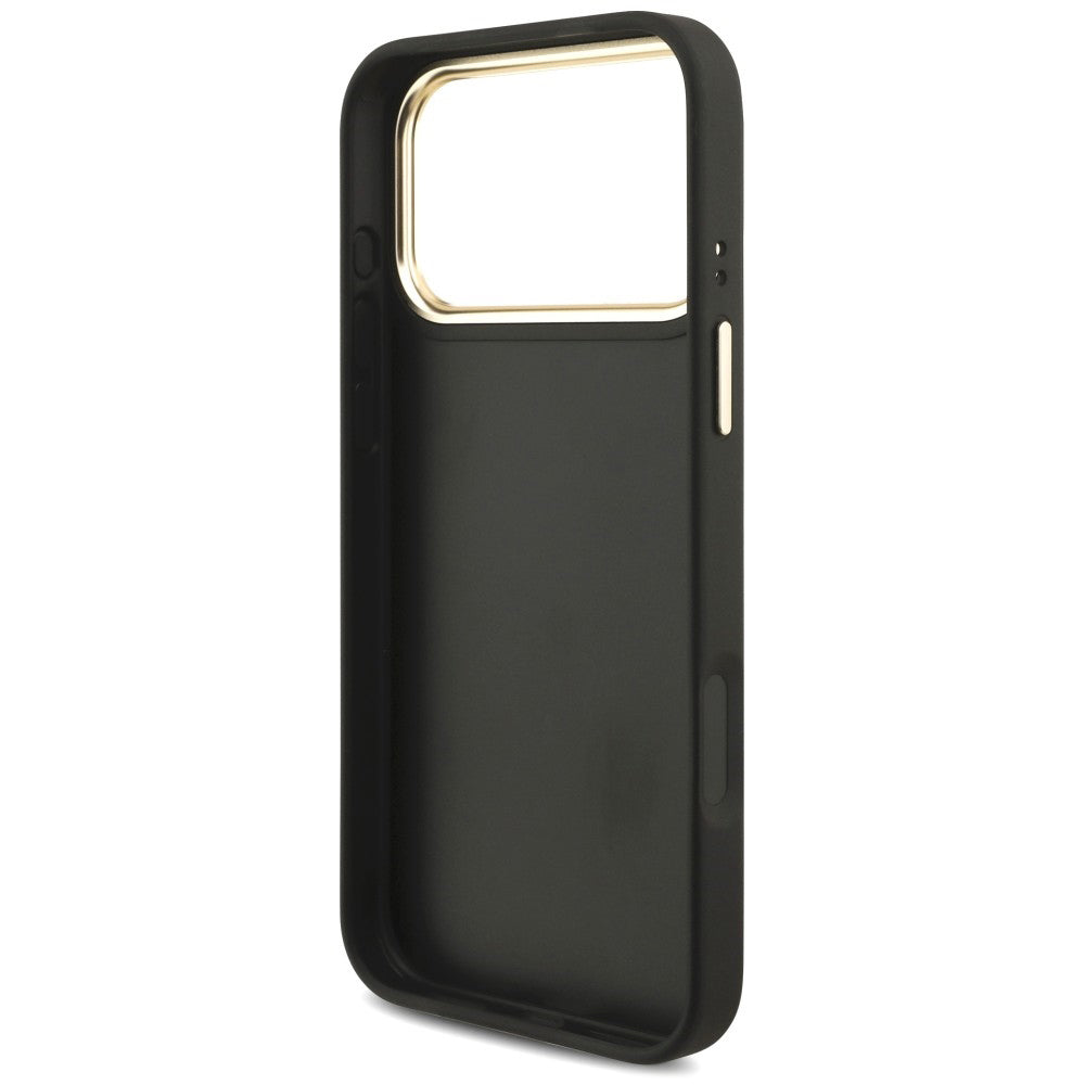 Hoesje voor Apple iPhone 18 Pro Max / 17 Pro Max, Guess, Big 4G Classic Logo & Big Strap Metal Buttons, zwart