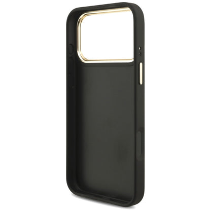 Hoesje voor Apple iPhone 18 Pro Max / 17 Pro Max, Guess, Big 4G Classic Logo & Big Strap Metal Buttons, zwart