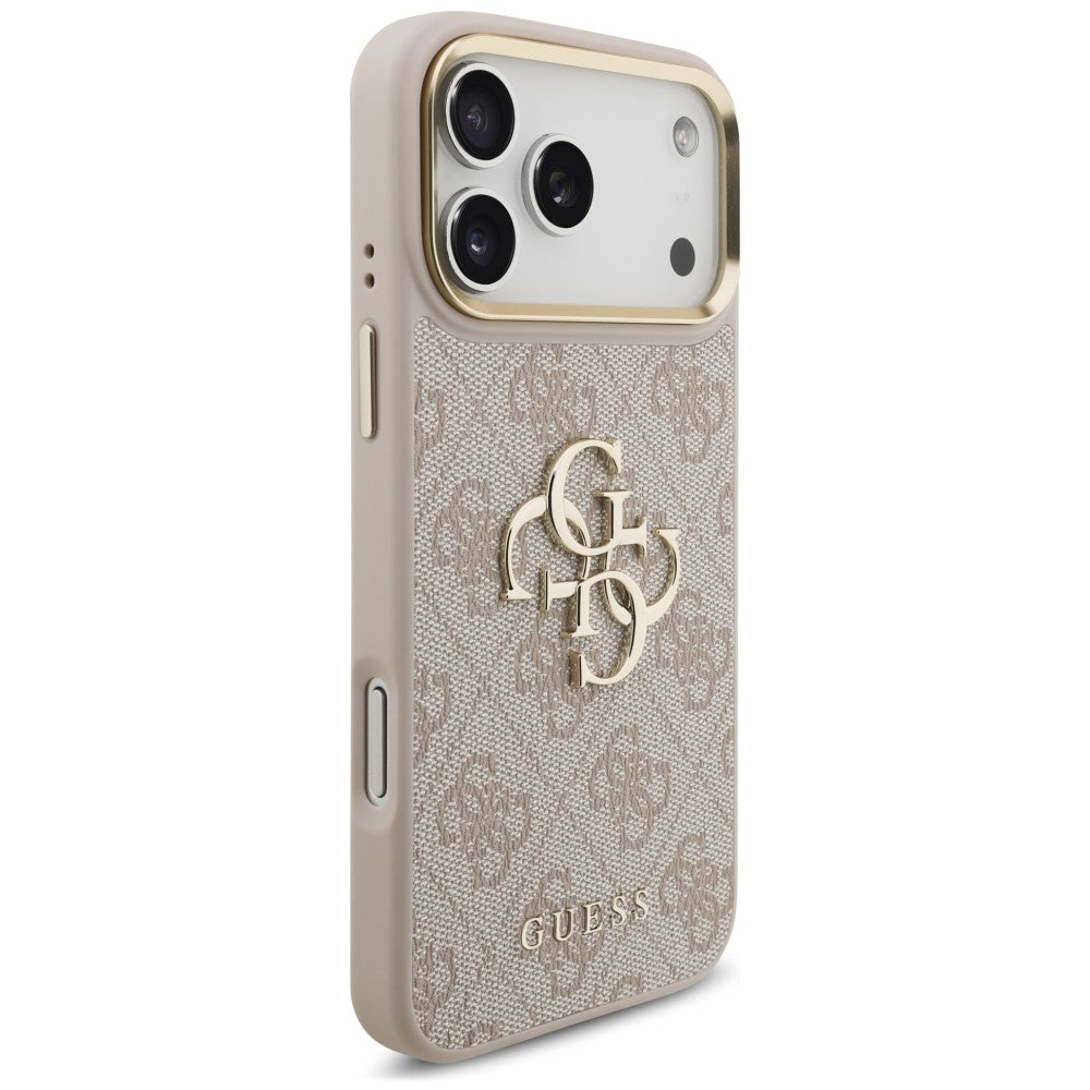 Hoesje voor Apple iPhone 18 Pro Max / 17 Pro Max, Guess, Big 4G Classic Logo & Big Strap Metal Buttons, roze