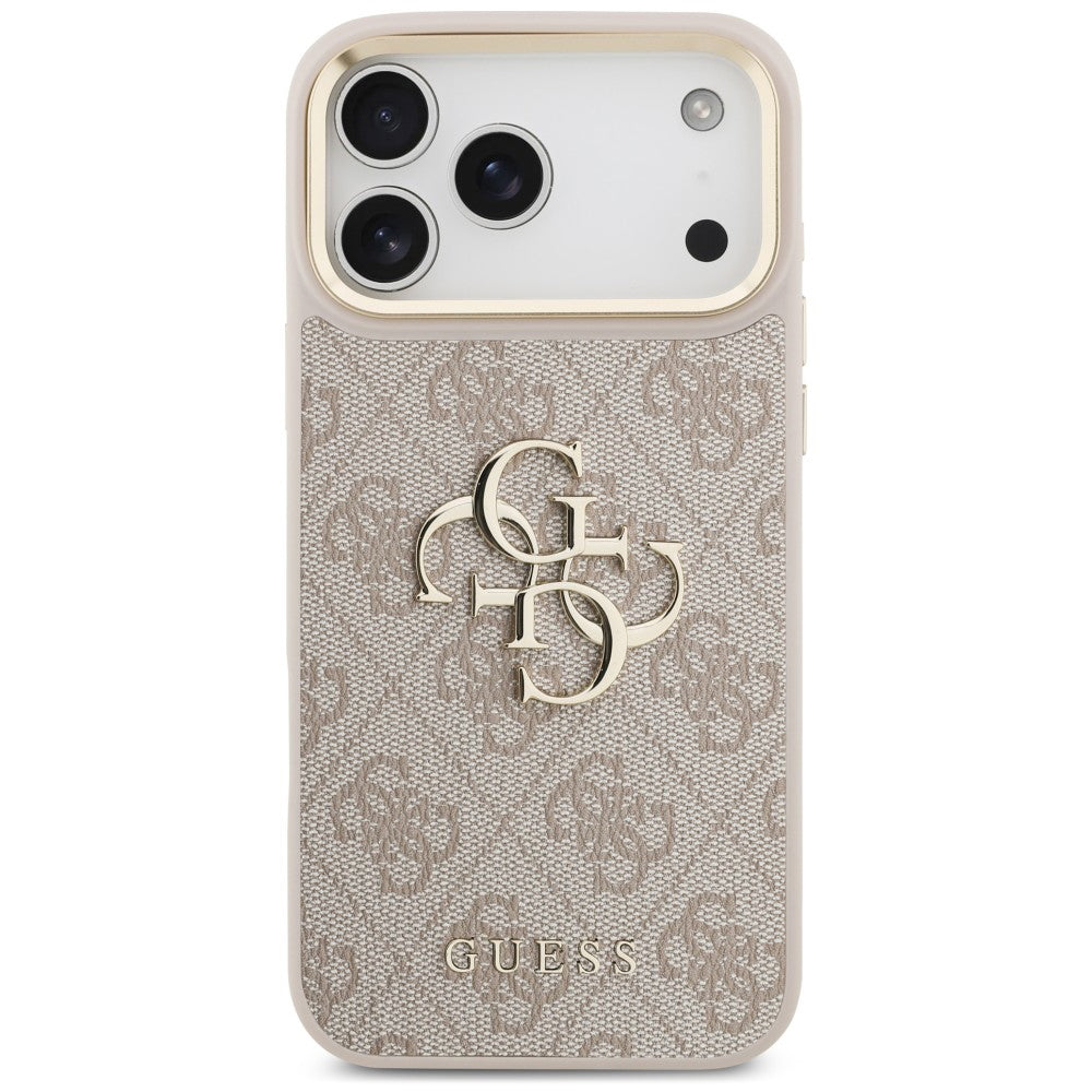Hoesje voor Apple iPhone 18 Pro Max / 17 Pro Max, Guess, Big 4G Classic Logo & Big Strap Metal Buttons, roze