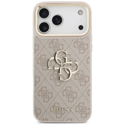 Hoesje voor Apple iPhone 18 Pro Max / 17 Pro Max, Guess, Big 4G Classic Logo & Big Strap Metal Buttons, roze