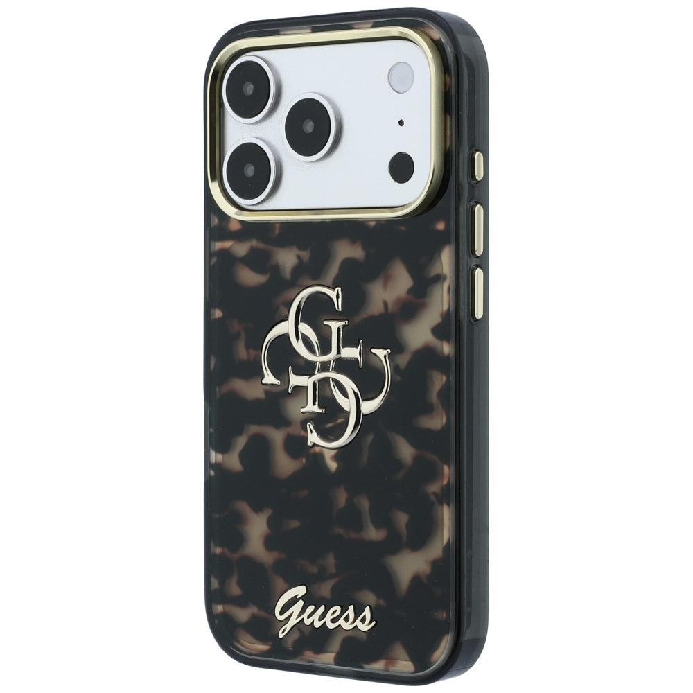 Hoesje voor Apple iPhone 18 Pro Max / 17 Pro Max, Guess, IML 4G Metal Script, Bruin