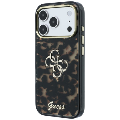 Hoesje voor Apple iPhone 18 Pro Max / 17 Pro Max, Guess, IML 4G Metal Script, Bruin