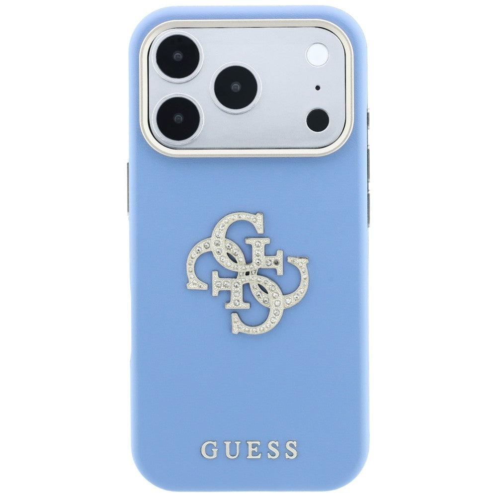 Hoesje voor Apple iPhone 18 Pro Max / 17 Pro Max, Guess, Smooth Big Strass Logo, blauw