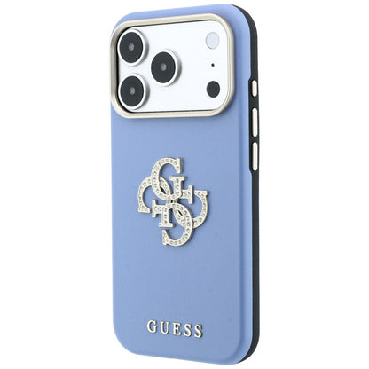 Hoesje voor Apple iPhone 18 Pro Max / 17 Pro Max, Guess, Smooth Big Strass Logo, blauw