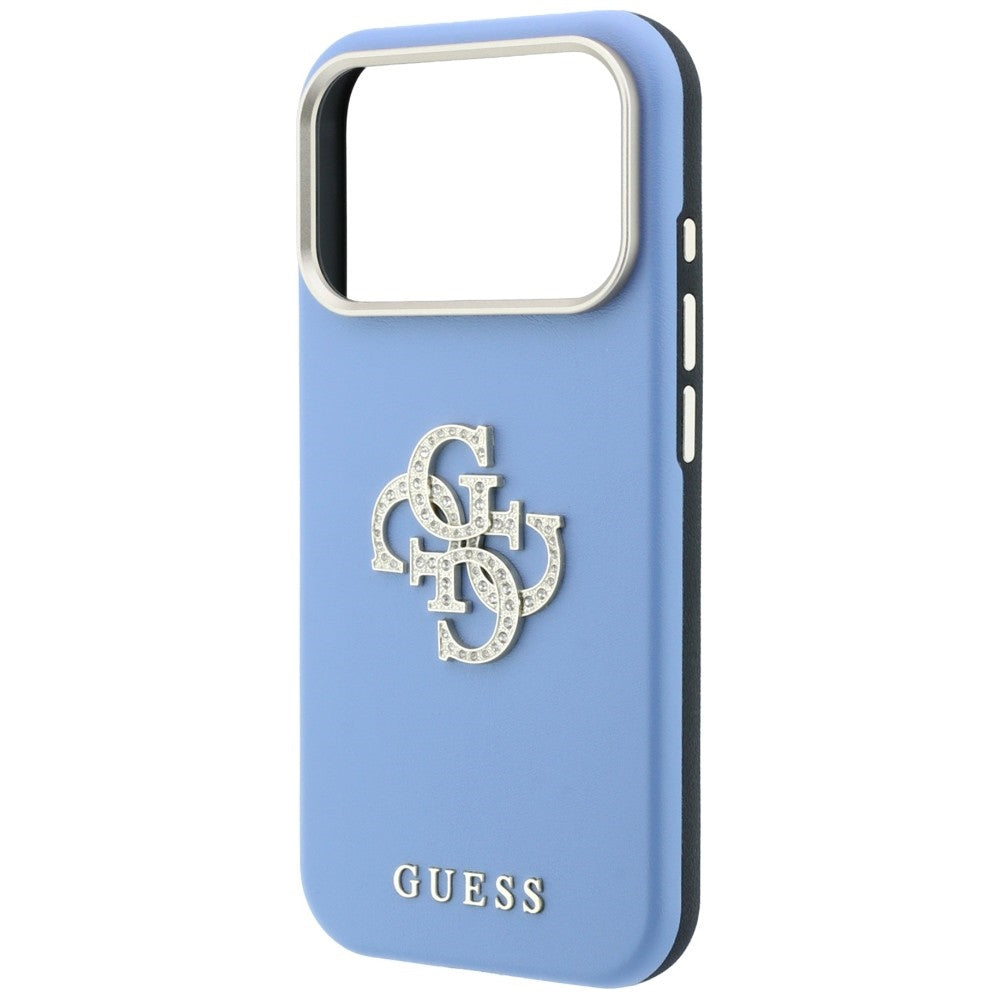 Hoesje voor Apple iPhone 18 Pro Max / 17 Pro Max, Guess, Smooth Big Strass Logo, blauw