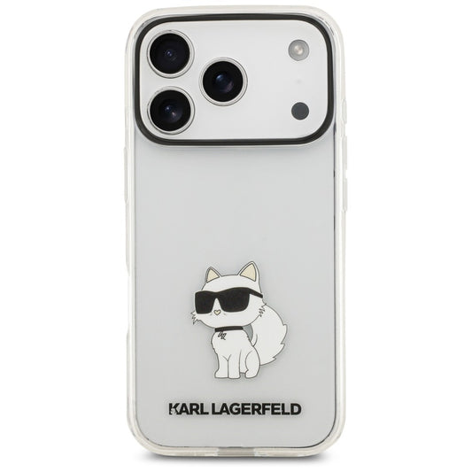 Coque pour Apple iPhone 18 Pro Max / 17 Pro Max, Karl Lagerfeld, IML Choupette NFT, transparente
