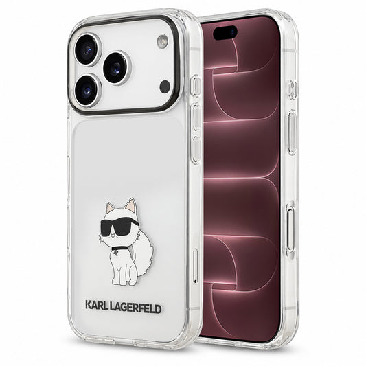 Hoesje voor Apple iPhone 18 Pro Max / 17 Pro Max, Karl Lagerfeld, IML Choupette NFT, transparant