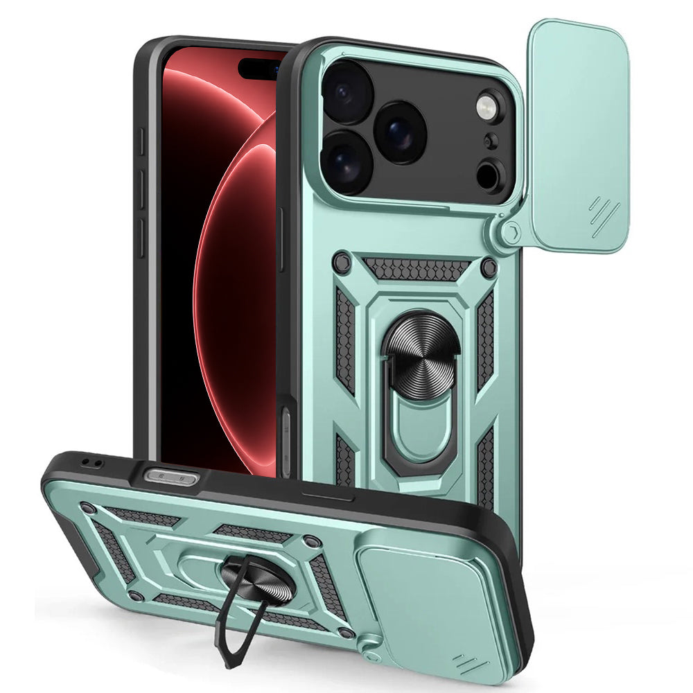 Hülle für Apple iPhone 18 Pro Max / 17 Pro Max, Techsuit, CamShield, Grün