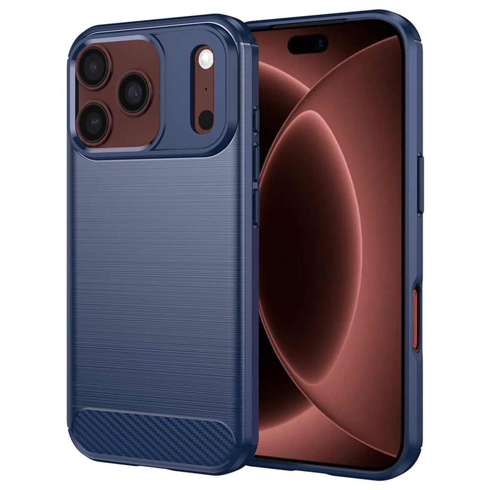 Coque pour Apple iPhone 18 Pro Max / 17 Pro Max, Techsuit, Carbone, Bleue
