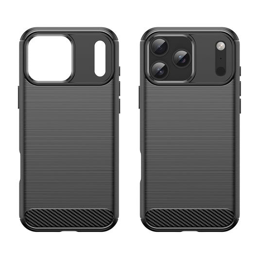 Hülle für Apple iPhone 18 Pro Max / 17 Pro Max, Techsuit, Carbon, Schwarz