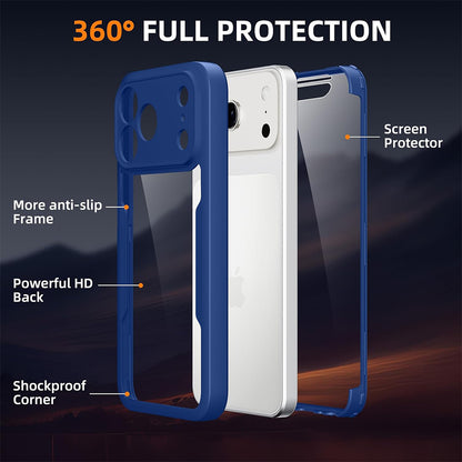 Hülle für Apple iPhone 18 Pro Max / 17 Pro Max, Techsuit, ColorVerse 360, Blau