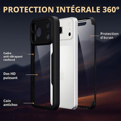 Hülle für Apple iPhone 18 Pro Max / 17 Pro Max, Techsuit, ColorVerse 360, Schwarz