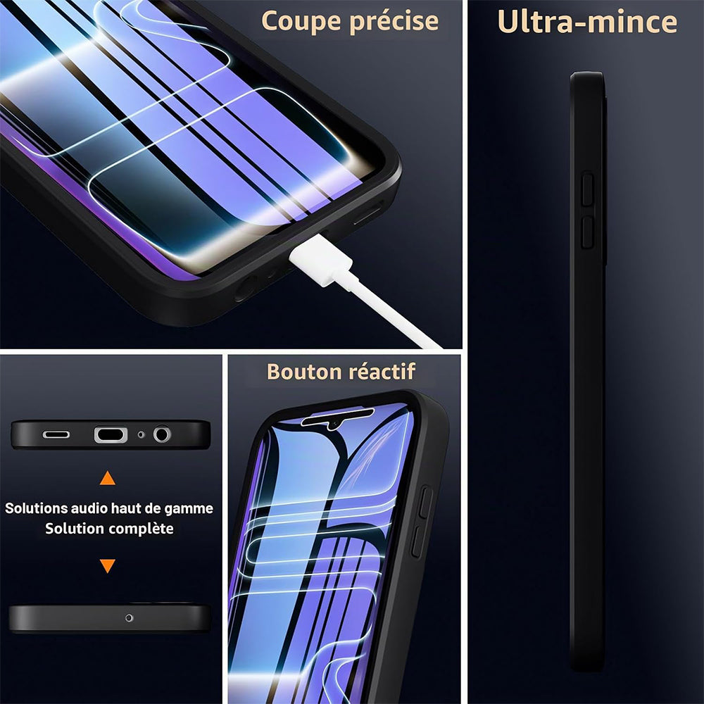 Hülle für Apple iPhone 18 Pro Max / 17 Pro Max, Techsuit, ColorVerse 360, Schwarz