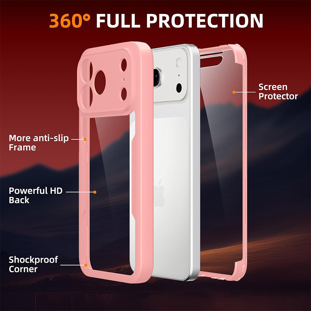 Hülle für Apple iPhone 18 Pro Max / 17 Pro Max, Techsuit, ColorVerse 360, Rosa