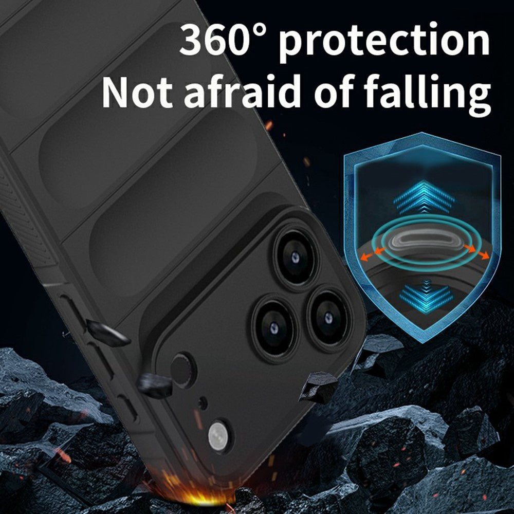 Hülle für Apple iPhone 18 Pro Max / 17 Pro Max, Techsuit, Magic Shield, Schwarz