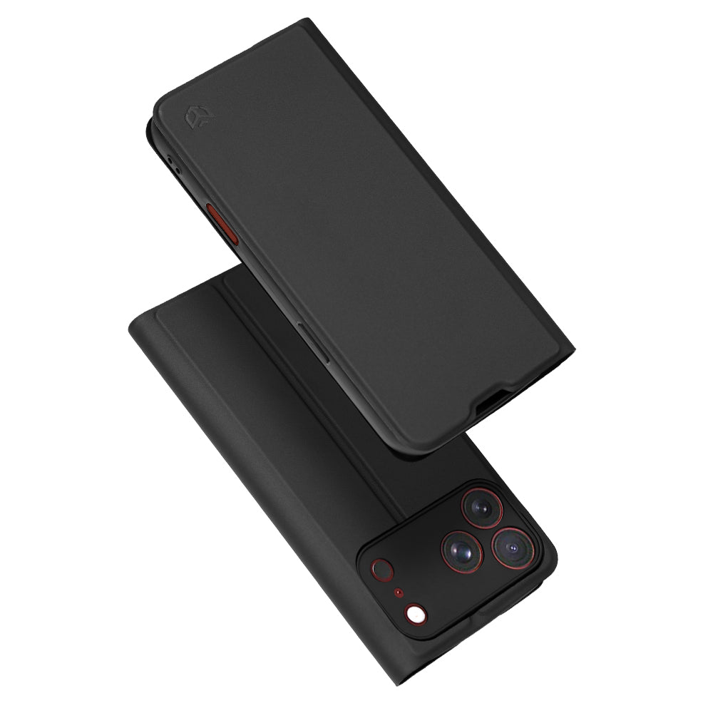 Hoes voor Apple iPhone 18 Pro Max / 17 Pro Max, Techsuit, Magskin Book, Zwart