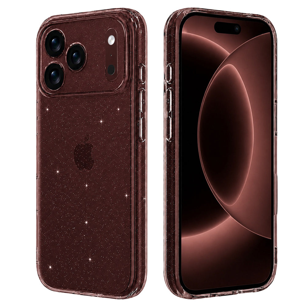 Hoes voor Apple iPhone 18 Pro Max / 17 Pro Max, Techsuit, SparkleSkin, Transparant