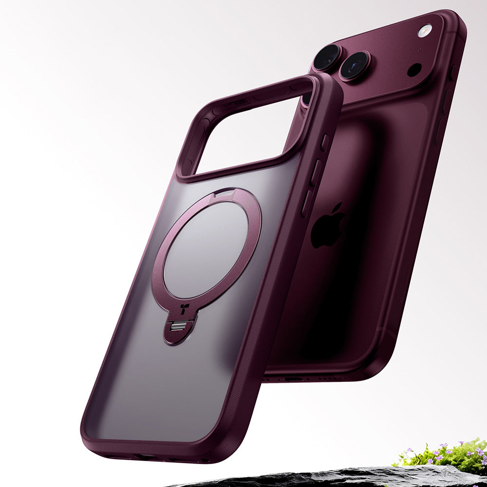 Coque MagSafe pour Apple iPhone 18 Pro Max / 17 Pro Max, Torras, Ostand Spin, Violet
