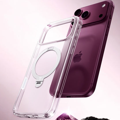 Coque MagSafe pour Apple iPhone 18 Pro Max / 17 Pro Max, Torras, Ostand Spin, Transparente